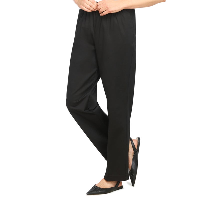 Alfred Dunner Womenâ€™s All Around Elastic Waist Cotton Short Twill Pants - Pull-On Style, Classic Cut, Figure Flattering Relaxed Fit, Black, 16 - Image 3